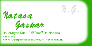 natasa gaspar business card
